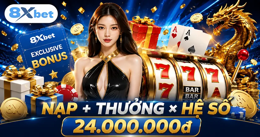 Tiền nạp cộng tiền thưởng nhân hệ số vòng cược ra 24.000.000đ phải cược